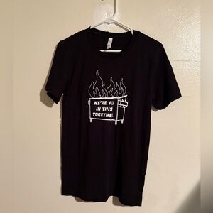 Black Graphic “Dumpster Fire” T-Shirt
